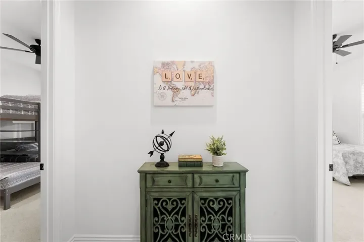 Hallway to 2 other bedrooms