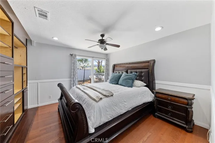 Bed frame and box springs are included in sale. Linens & pillows not included