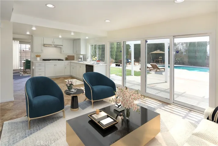 Virtually Staged Family Room
