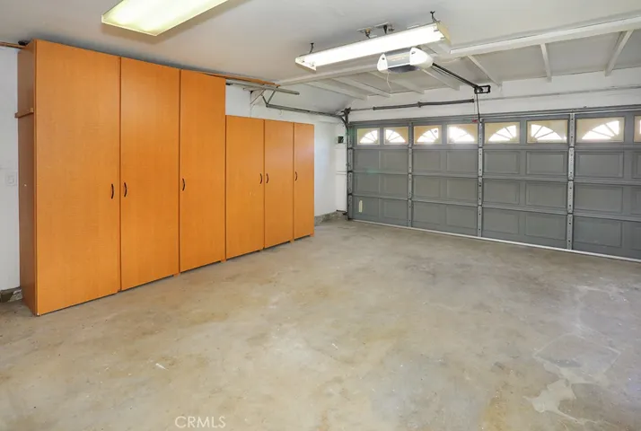 Garage with Built-In Cabinets