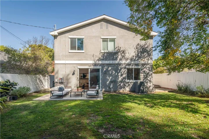 Fenced backyard