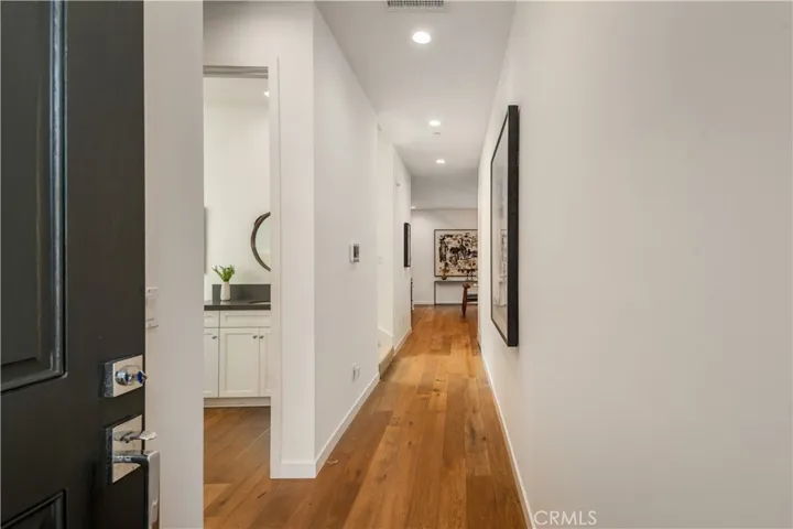 Entry with hardwood floors