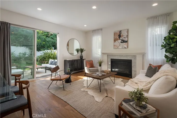 Living room with glass sliders