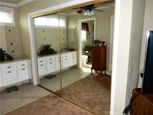 Large main bedroom closet. Also has a walk in closet as well.
