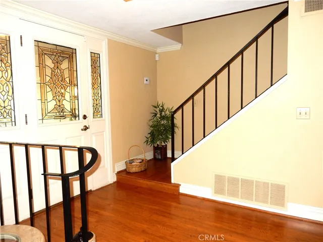 Inside the front door entrance.