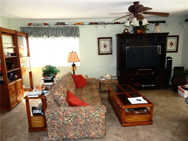Large Family room is located just off of the kitchen.
