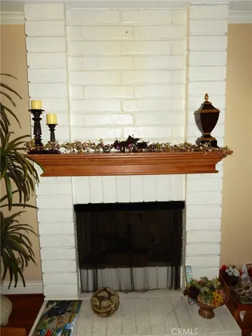 Nice fireplace in the living room area.
