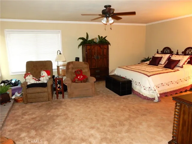 View of the large main bedroom suite.