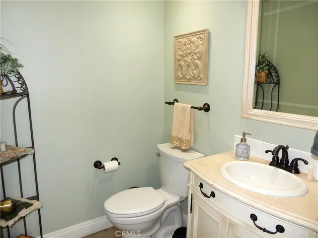 Half bath downstairs guest bathroom.