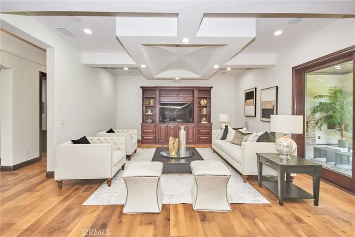 Family Room with Built-in Cabinet