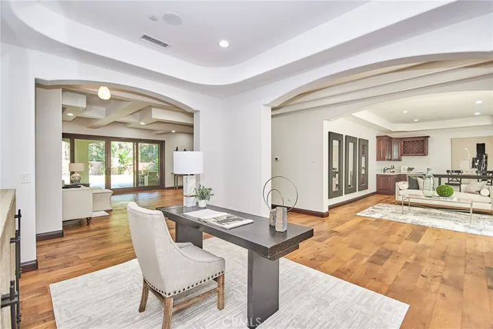 Open view of Office & Entertainment Room