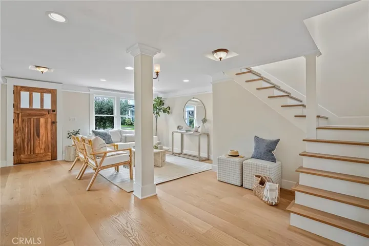 The glistening new engineered hardwoods are beyond stunning IRL, also.
