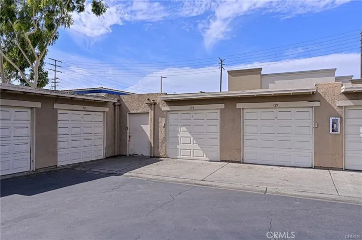Single garage - now painted beighe