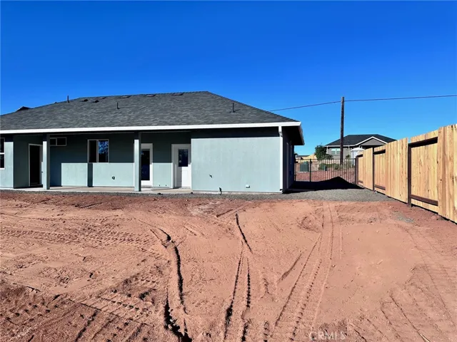 Backyard with RV access and hookups