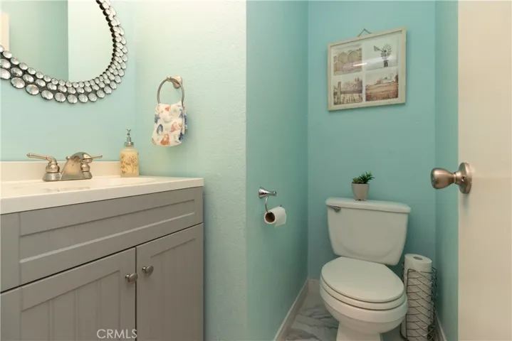 Main level powder room.