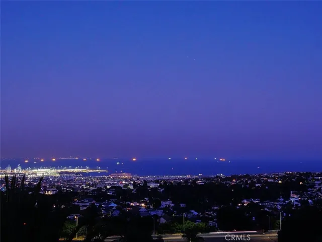 Sparkling Harbor & Ocean View at Night
