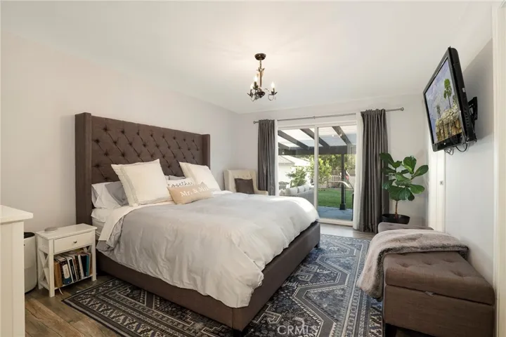 Primary Bedroom w/view of patio