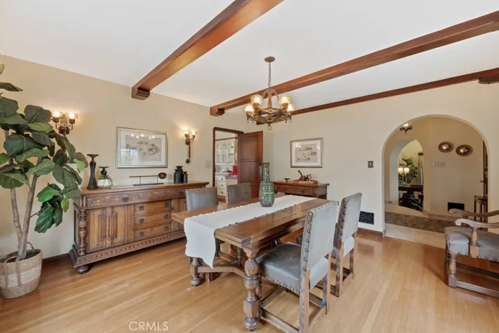 Dining Room with original light fixtures
