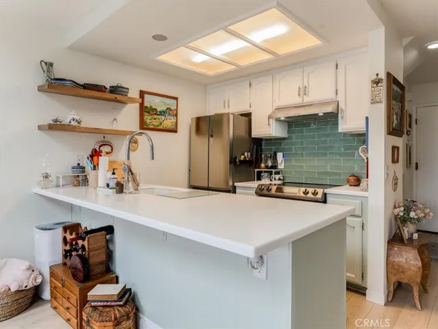 View of kitchen from living room.