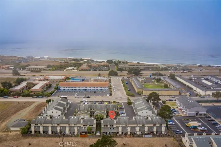 View of condo and distance to ocean.