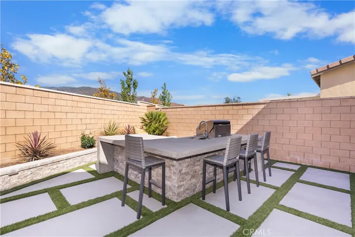 Concrete poured BBQ island