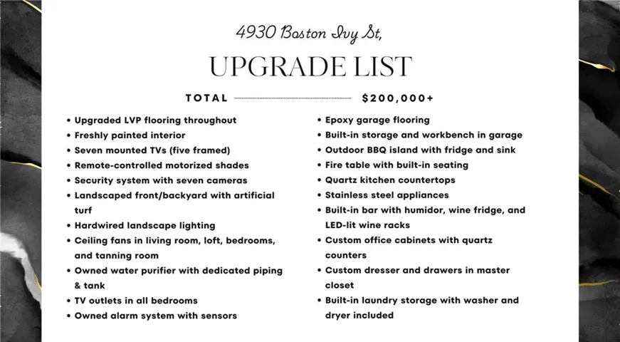 Upgrade List