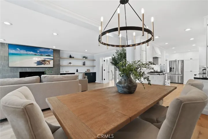 open concept dining and living room
