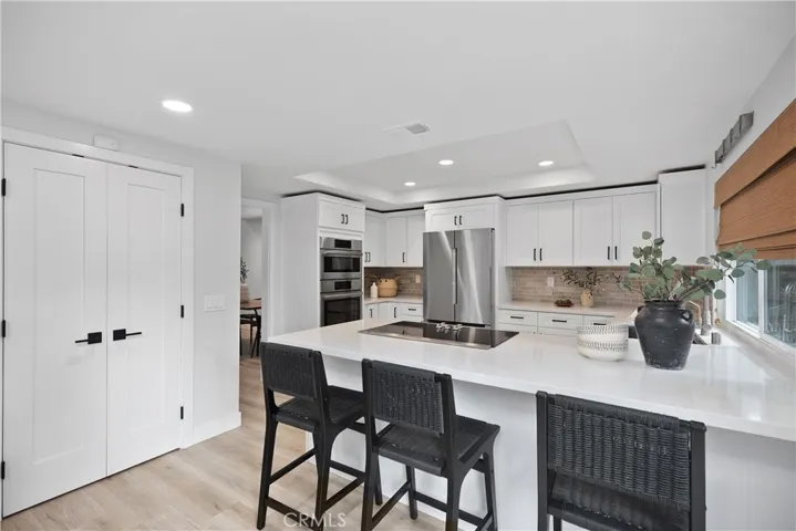 Plenty of counter space for prepping and informal dining.