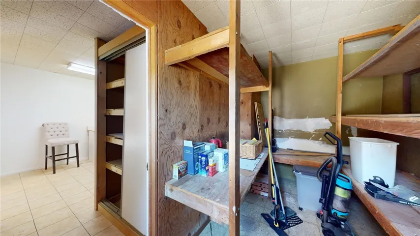 Storage area than be used for additional pantry