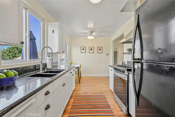 Galley kitchen opens to oversized (approx. 450 sf) view deck