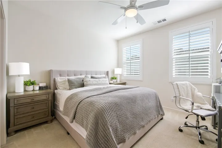 Light & Bright well-sized primary bedroom.