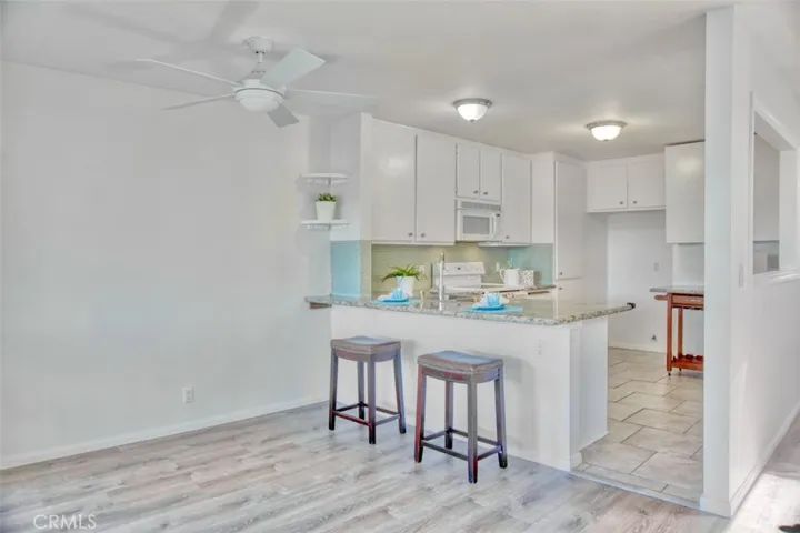 Dining Room allows for 2 tuck under barstools