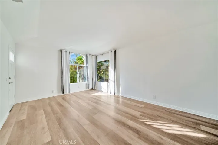 High ceilings, luxury vinyl flooring