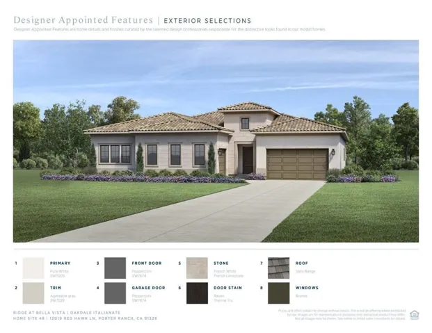 Designer Appointed Features / Exterior Selections
