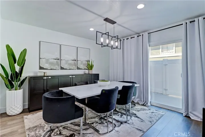 Light and bright formal dining room.