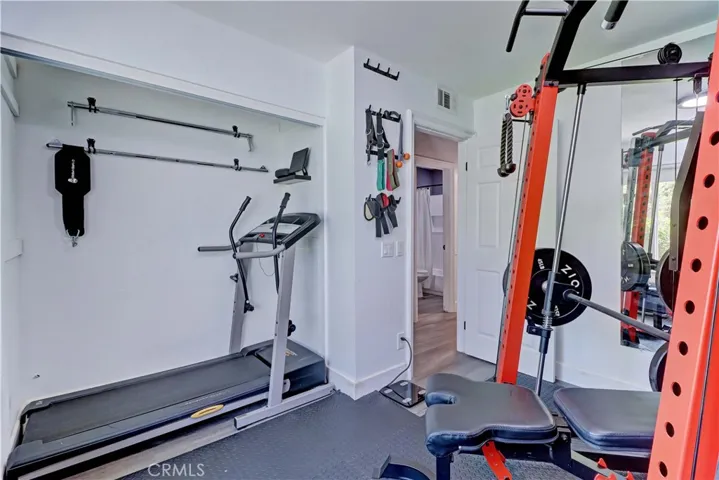Third bedroom currently being used as a gym.