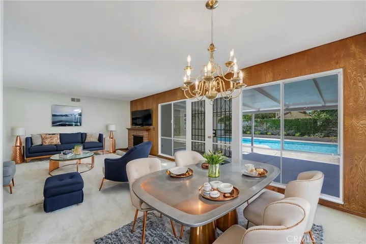 Virtual Staging of living room and dining room