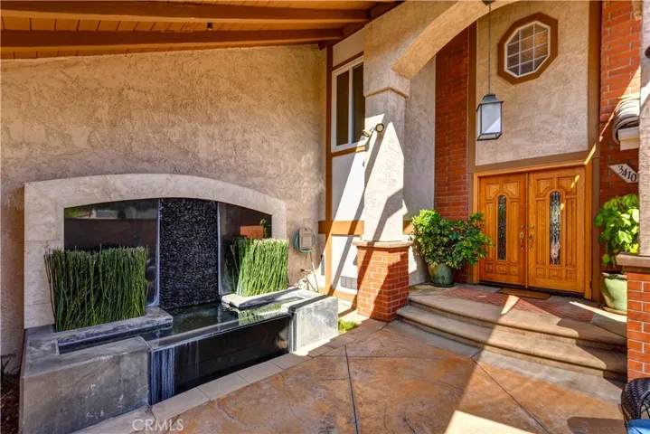 Front entrance water feature