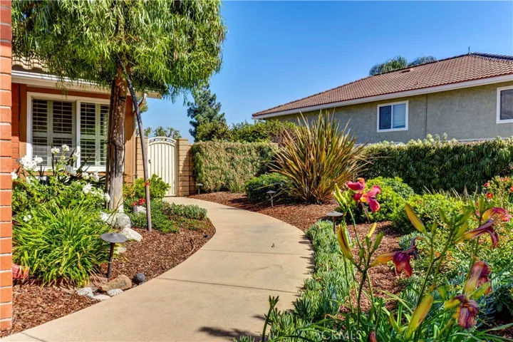 Front yard side entrance