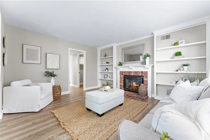 Custom builts and fireplace