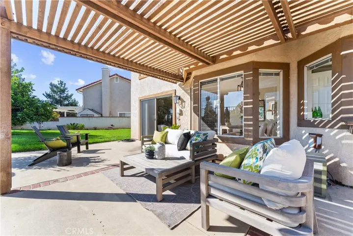 Patio area overlooking open views and huge yard area