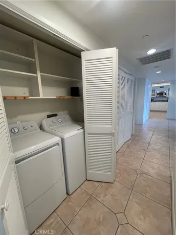Laundry closet by the hallways