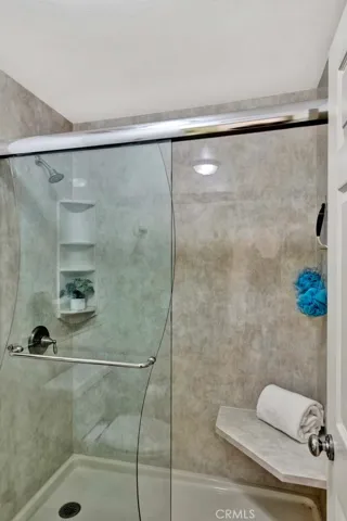 Remodeled walk-in shower
