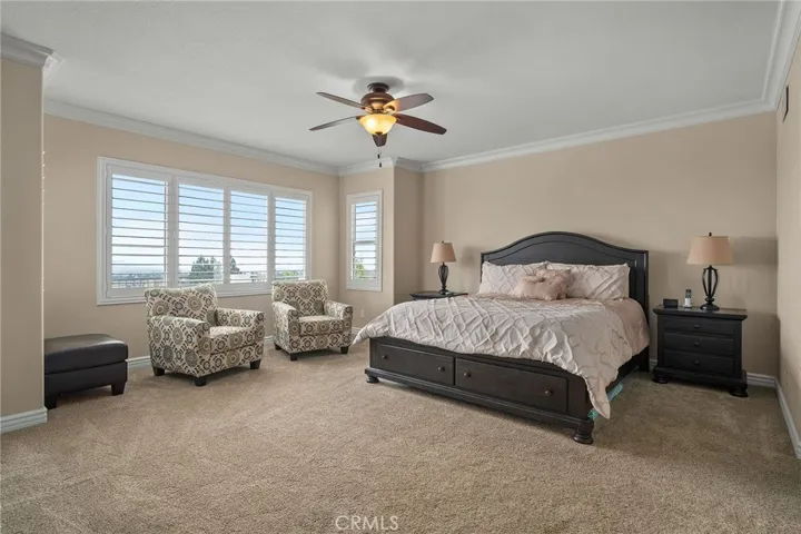 Primary bedroom with views of the valley