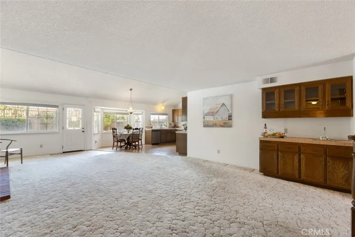 There is plenty of room to fit almost any size couch for your loved ones to gather.