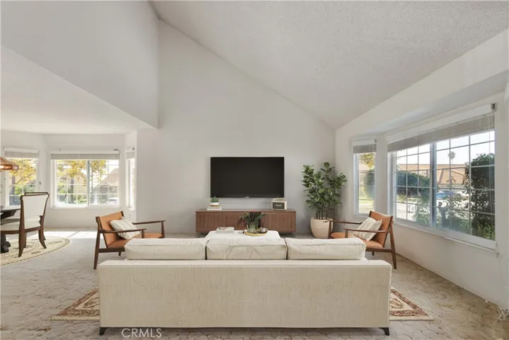 This image of the living room has been virtually staged.