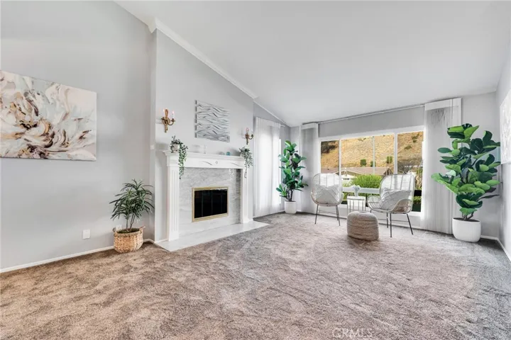 Living Room with Fireplace