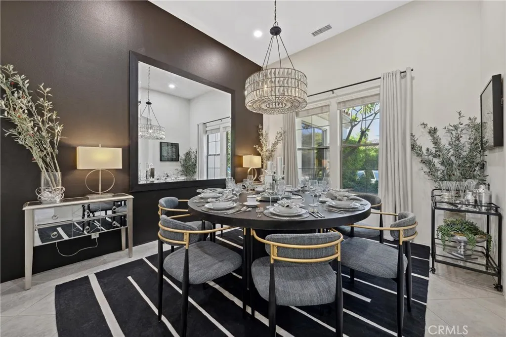 Formal dining room with 72" round table Formal dining room with 72" round table