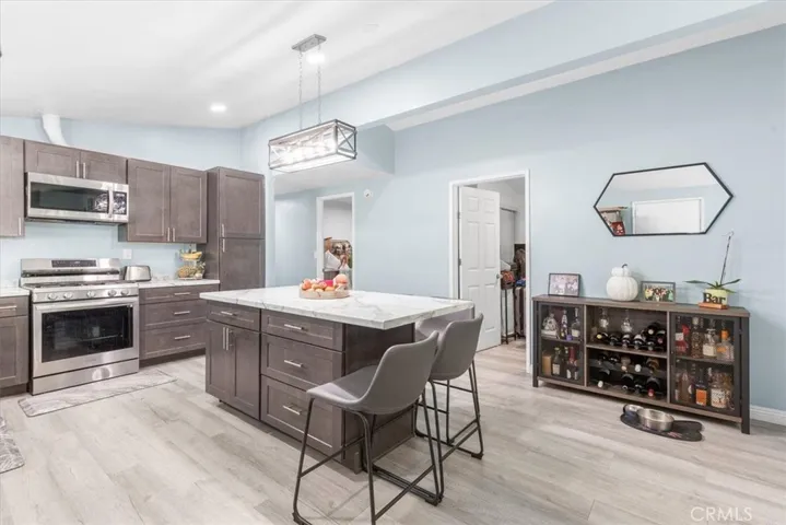 Open Concept Kitchen with island & upgraded appliances