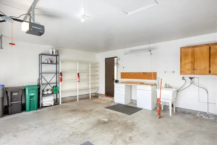 Laundry area with hook-ups in garage.